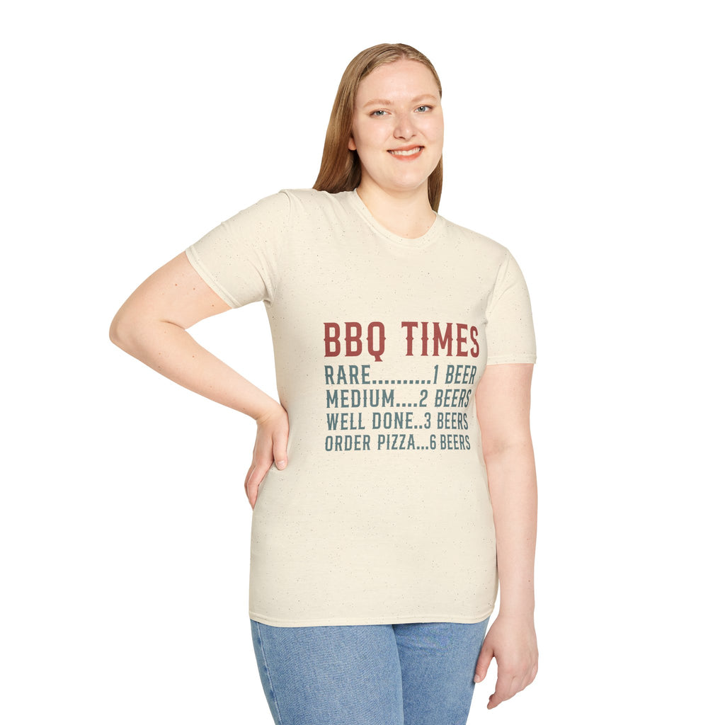 BBQ Times T-Shirt | BBQ Humor Grill Shirt, Beer Cooking Pun Tee