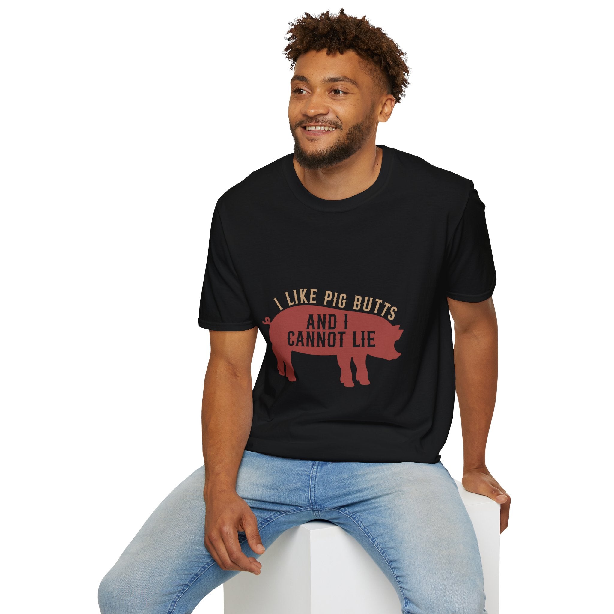 I Like Pig Butts And I Cannot Lie T-Shirt | Pig Silhouette BBQ Farm Tee