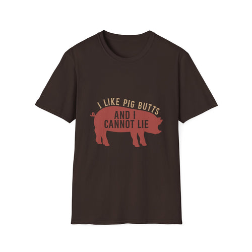 I Like Pig Butts And I Cannot Lie T-Shirt | Pig Silhouette BBQ Farm Tee